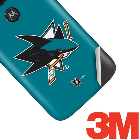 NHL San Jose Sharks Solid Background Moto E5 Play Skin